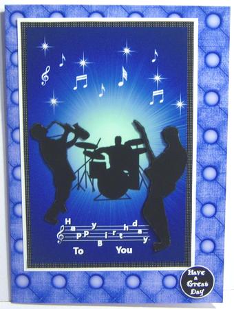 Blue Mini Quilted A4 Backing Paper by Katie Silver