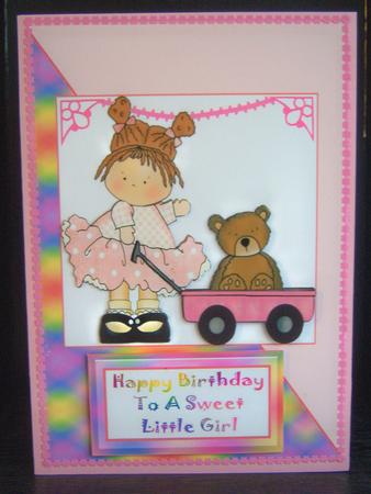 Little Girl Andteddy by Katie Silver