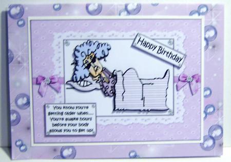 Bubbles and Fairy Dust A4 Backing Paper in Lilac by Katie Silver