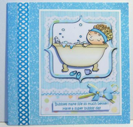 Pale Blue Snow Effect Backing Sheet by Katie Silver