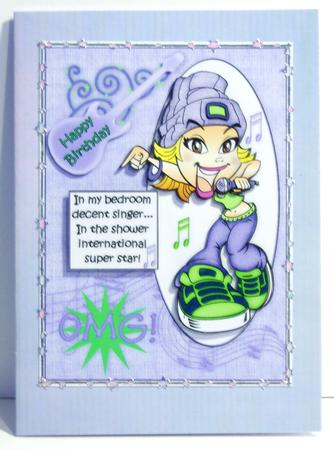 Faerie Fog A4 Backing Paper - Cool Lagoon by Katie Silver