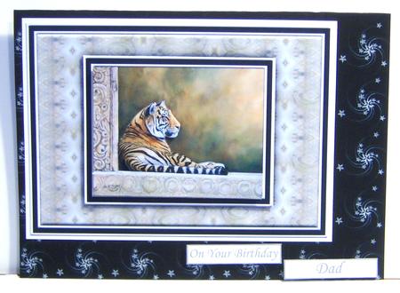 Stars and Swirls Backgrond Paper Black-silvery Gray by Katie Silver