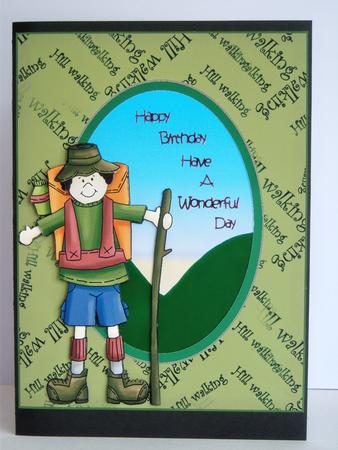 Hill Walker Card Front and Layers by Katie Silver