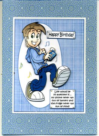Blue Tea Bag Tiles Background by Katie Silver