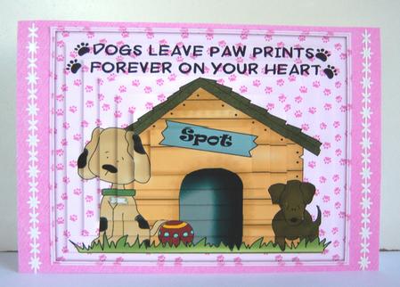 Dogs Leave Paw Prints Pyramid by Katie Silver