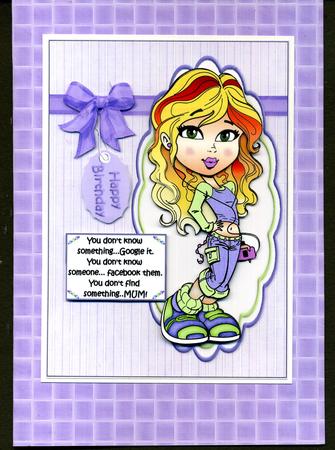 Paper Weave Background Sheet - Purple by Katie Silver