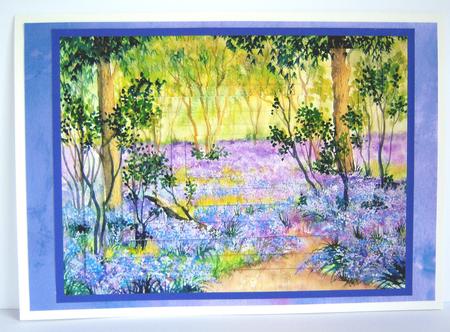 Bluebell Wood Topper and Marble Background by Katie Silver