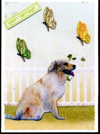 1950's Peaceful Garden Scene by Katie Silver