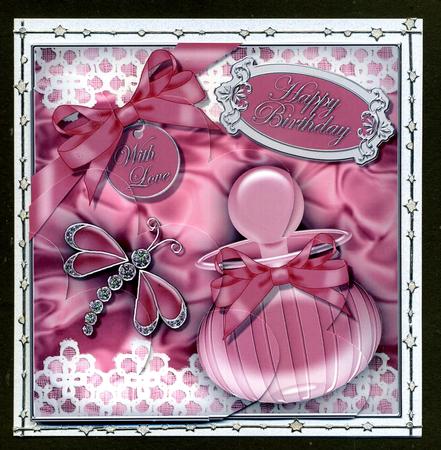 Perfume Lace N Dragonfly Shell Edged Corner Side Stacker by Katie Silver