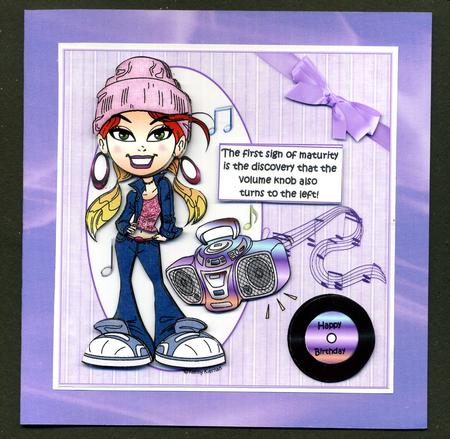 Duel Streaky Purple Backing Paper by Katie Silver