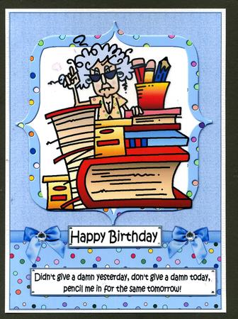 Stella Doesn't Give a Damn Birthday/retirement Quick Card by Katie Silver