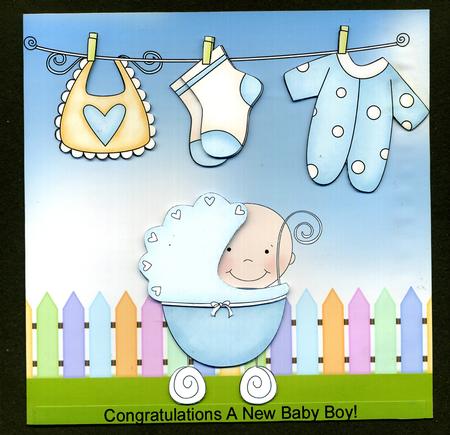 Congratulations - a New Baby Boy by Katie Silver