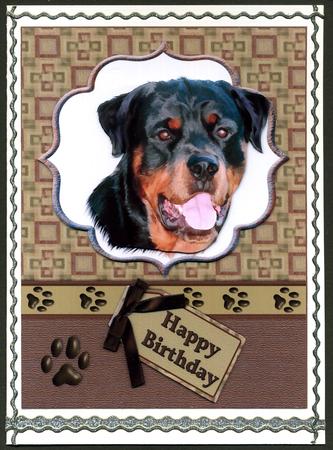 Rottweiler Doggy Birthday Wishes by Katie Silver