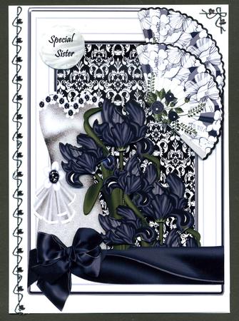 Corner Card Black and White by Katie Silver