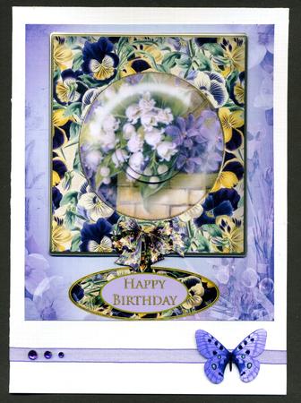 Lily's & Pansy Flower Framed Topper & Decoupage by Katie Silver