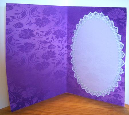 Jazzy Purple Floral, Lace and Pearl Insert by Katie Silver