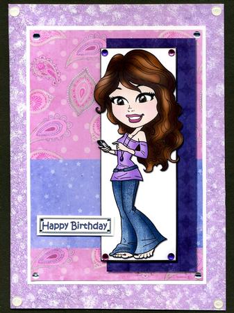 Duel - Shimmering Metallic Pastel Purple Backing Paper by Katie Silver