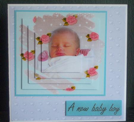 Raindrop Hearts in Blue Backing Paper by Katie Silver
