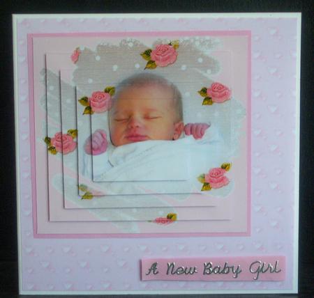 Raindrop Hearts in Pink Backing Paper by Katie Silver