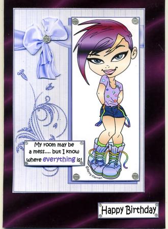 Sumptuous Satin Backing Paper - Plum by Katie Silver