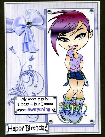 Teen Diva Knows Where Everything is Quick Card by Katie Silver