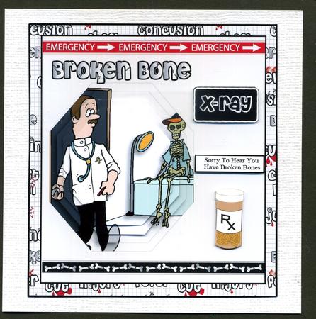 Broken Bone's Card Topper & Pyramid Layer by Katie Silver
