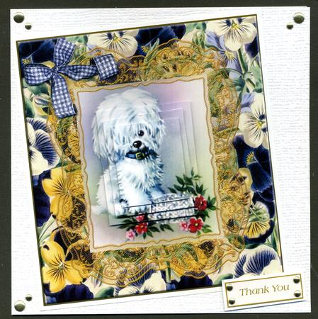 Vintage Mop Puppy Topper & Pyramid Layer by Katie Silver