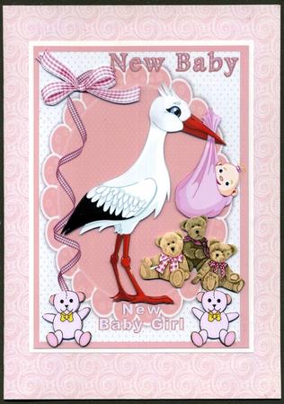Baby Pink Glitter Swirl Backing Paper by Katie Silver