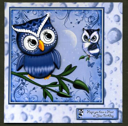 Duel - Pastel Blue Rain Drops Backing Paper by Katie Silver