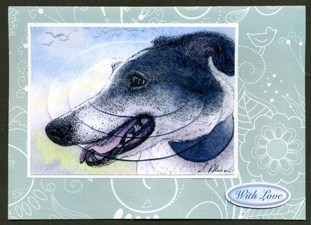 Dusky Teal Floral Lace Lights A4 Backing Paper by Katie Silver
