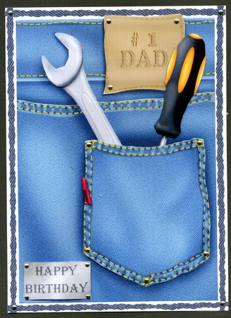 Tools in the Pocket Decoupage by Katie Silver