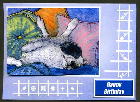 Duel Backing Paper - Distressed Ink - Blue by Katie Silver