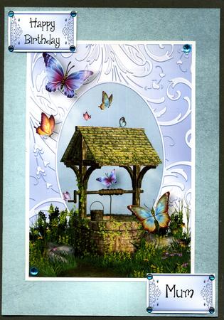 Duel Backing Paper - Distressed Ink - Dusky Aqua by Katie Silver