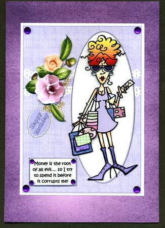 Duel Backing Paper - Distressed Ink - Dusky Purple 1 by Katie Silver
