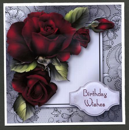 Drama Red Roses Lacey Square by Katie Silver