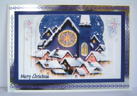 Christmas Roof Tops Topper or Card Front by Katie Silver