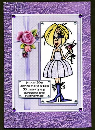 Duel Backing Paper - Lace - Cadbury Purple by Katie Silver