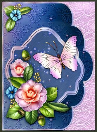 Duel Backing Paper - Lace - Plum by Katie Silver