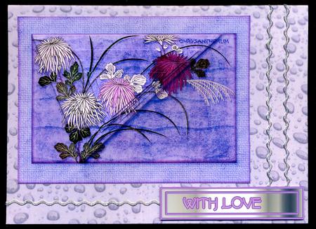 Duel Backing Paper - Rain Drops - Dusky Purple by Katie Silver