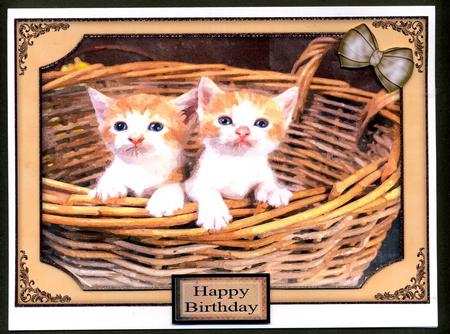 2 Little Kittens Watercolour Quick Card by Katie Silver