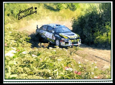 Rally Circuit Watercolour Background 1 by Katie Silver