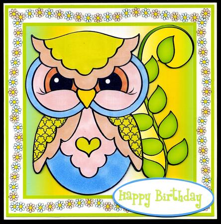 6x6 Owl 1 by Katie Silver