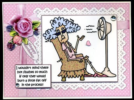 Stella Has Hot Flushes Quick Card by Katie Silver