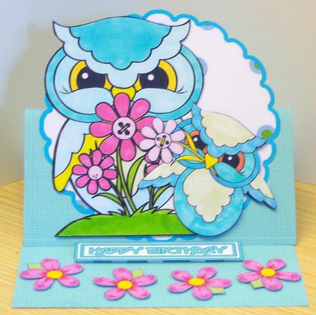 Scalloped Topper - Owls 2 by Katie Silver