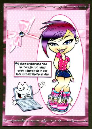Duel - Streaky Dusky Pink Backing Paper by Katie Silver