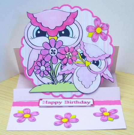 Scalloped Topper - Owls 1 by Katie Silver