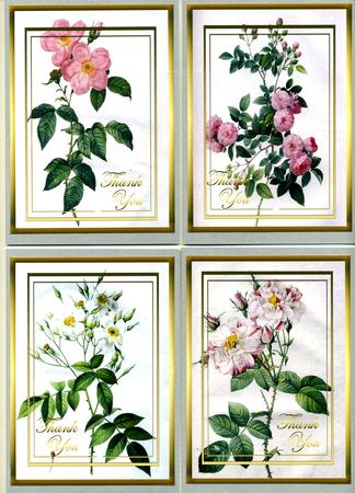 Vintage Rose Note Thank You Toppers by Katie Silver