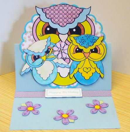 Scalloped Topper - Owls 4 by Katie Silver