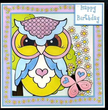 6x6 Owl 4 by Katie Silver