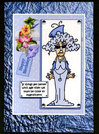 Duel - Metallic Crumpled Backing Paper - Dusky Blue by Katie Silver